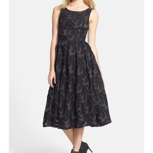 NWT ASTR Black Midi Fit and Flare Dress